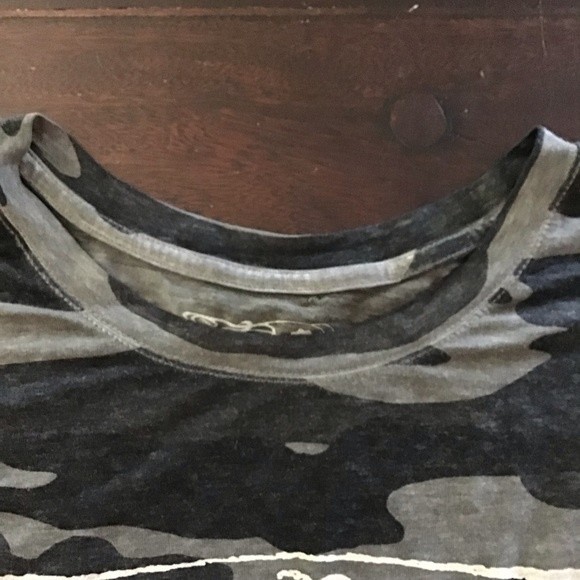 Janis Joplin Camo Burn Out Tee 2XL - Picture 5 of 6